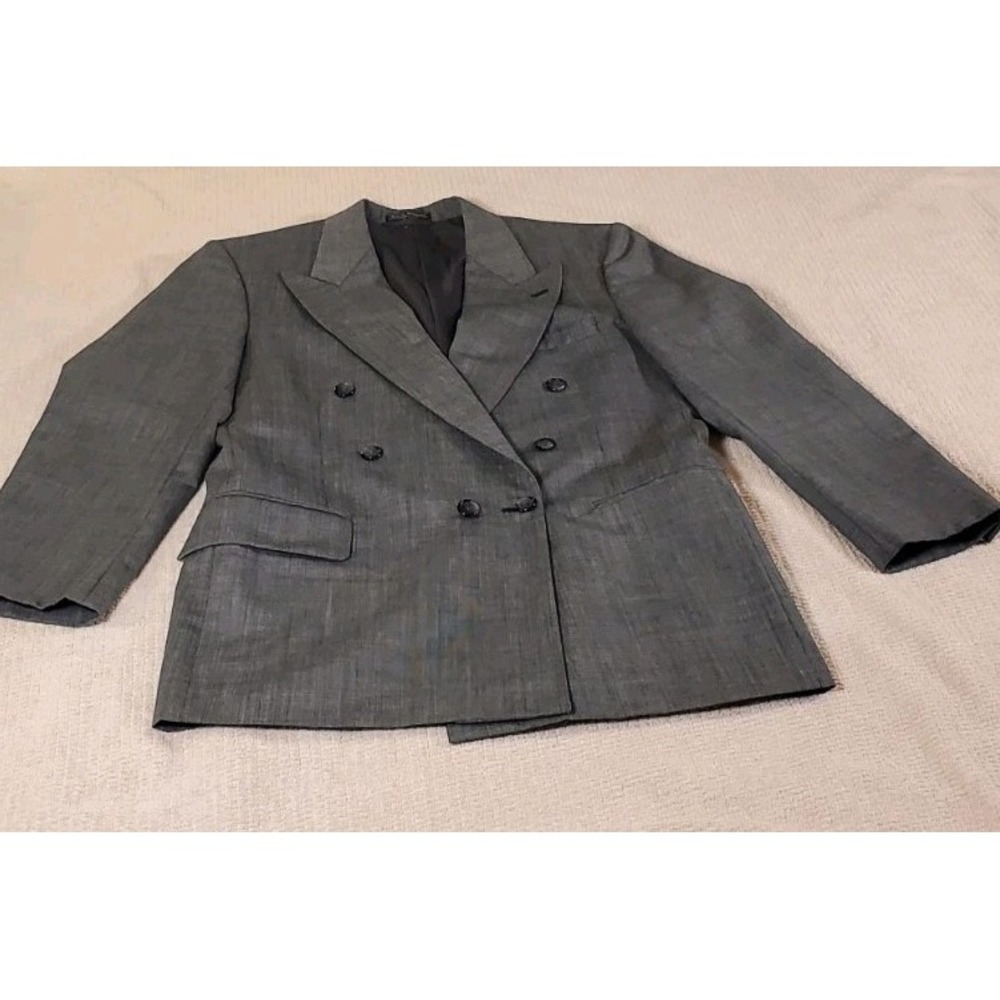 Gianelli‎ Blazer Jacket Men's 38R Wool Blend Double Breasted Six Buttons